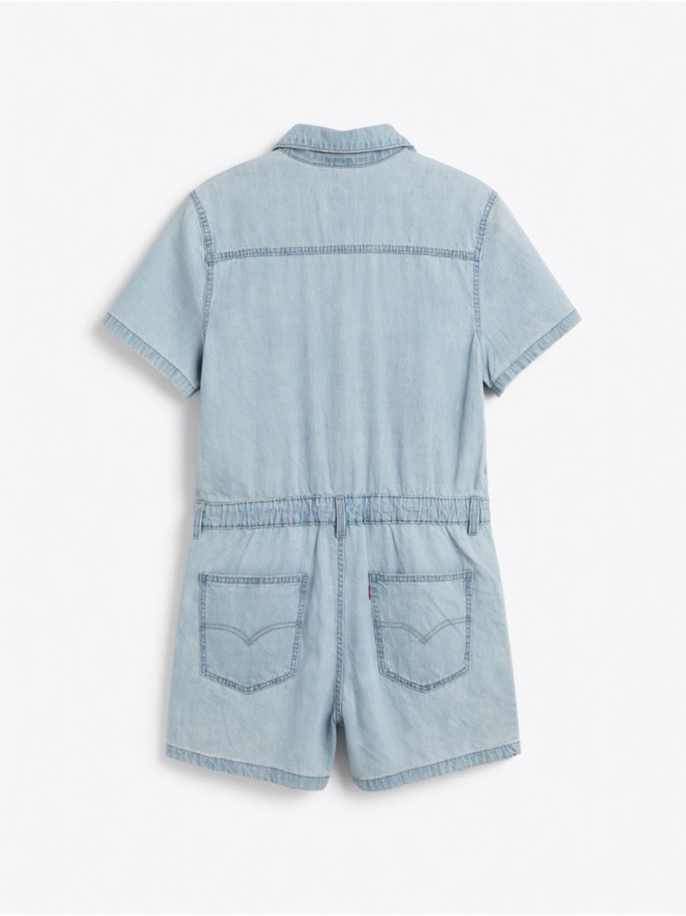 Levi's Light Blue Denim Short-Sleeve Romper - Picture 2 of 5